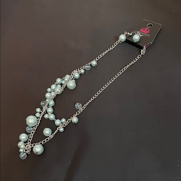 Paparazzi Silver Chain with Blue Beads - Picture 7 of 7